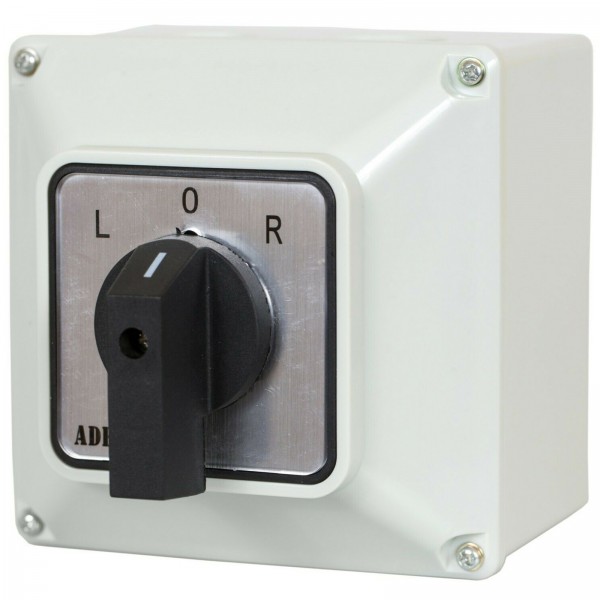 Universal-Nockenschalter L-0-R Drehschalter im Gehäuse 16A 230/400V 3 Phasen 3 Positionen IP65