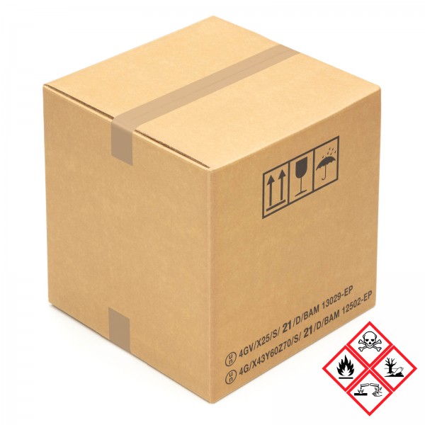 80 Gefahrgut Kartons 390 x 390 x 430 mm Wellpappe Versandkartons Gefahrstoffe