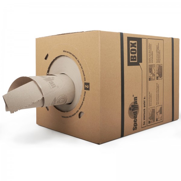 10 x SpeedMan Box Endlos Packpapier Schrenzpapier Spenderbox 450 m 70 g/m2