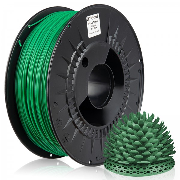 20 x MIDORI® 3D Drucker 1,75mm PLA Filament 1kg Spule Rolle Premium Minzgrün RAL6029