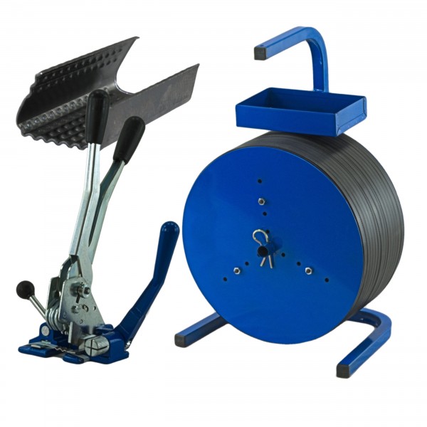 12 mm PP Umreifung Set Umreifungsband Abroller Verschlussgerät Hülsen 3000m