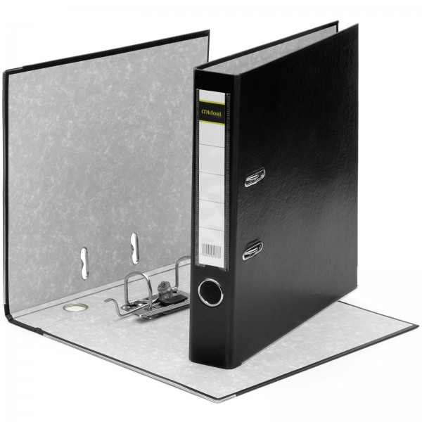 4 x Akten-Ordner PP A4 50 mm Schwarz Kunststoff Archiv Büroordner Ringordner