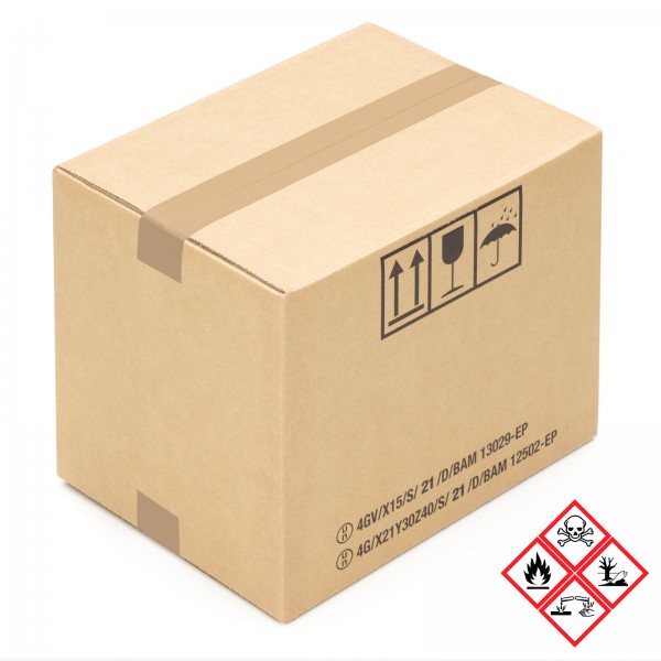 15 Gefahrgut Kartons 360 x 260 x 300 mm Wellpappe Versandkartons Gefahrstoffe