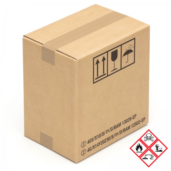 30 Gefahrgut Kartons 275 x 195 x 300 mm Wellpappe Versandkartons Gefahrstoffe