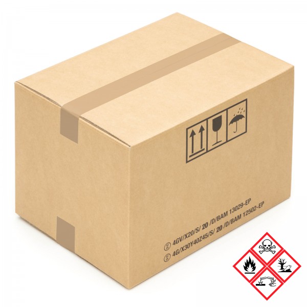 60 Gefahrgut Kartons 430 x 310 x 300 mm Wellpappe Versandkartons Gefahrstoffe