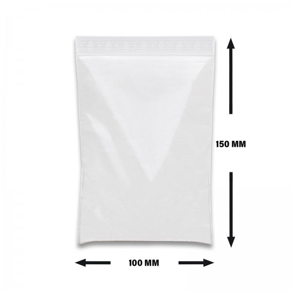100x Druckverschlussbeutel 100x150 mm 50 my LDPE ZIP Beutel Schnellverschlussbeutel