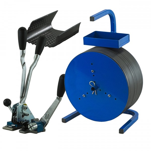 16 mm PP Umreifung Set Umreifungsband Abroller Verschlussgerät Hülsen 2000m