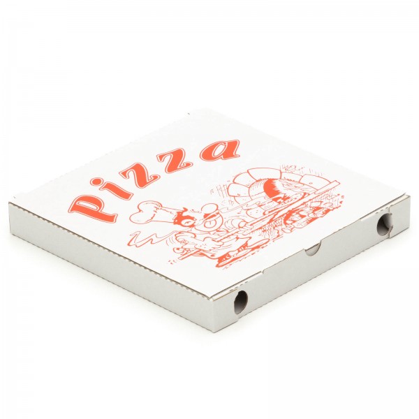 1000 Pizzakartons 240 x 240 x 30 mm Pizzaschachteln Motiv Verpackungen weiß
