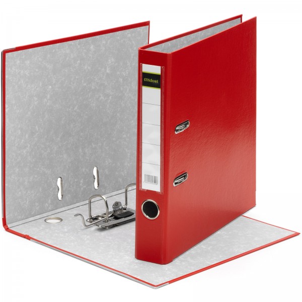 4 x Akten-Ordner PP A4 50 mm Rot Kunststoff Archiv Büroordner Ringordner