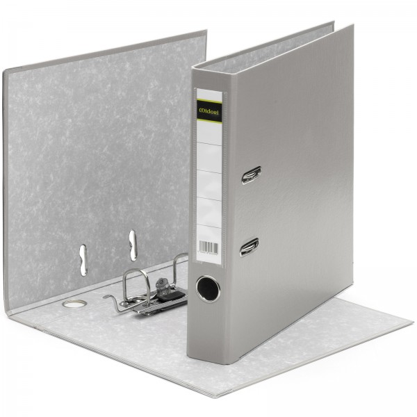 4 x Akten-Ordner PP A4 50 mm Grau Kunststoff Archiv Büroordner Ringordner