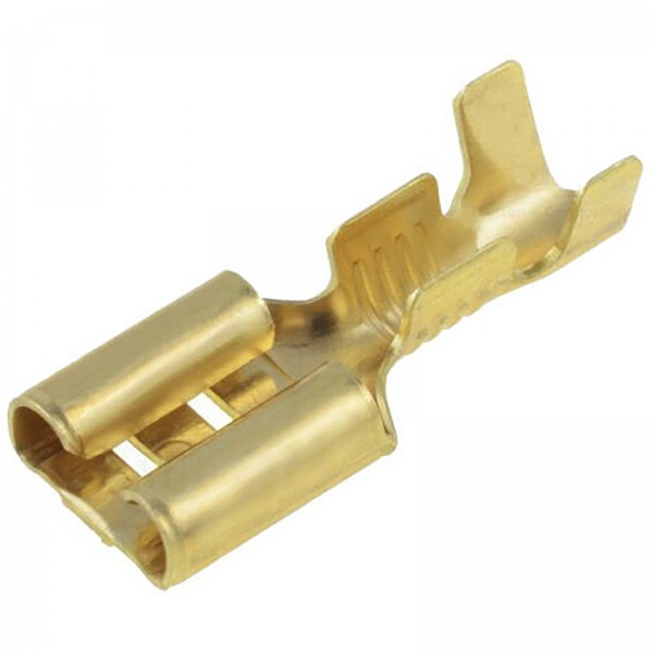 100 Stück Flachsteckhülsen 6,3x0,5mm weiblich