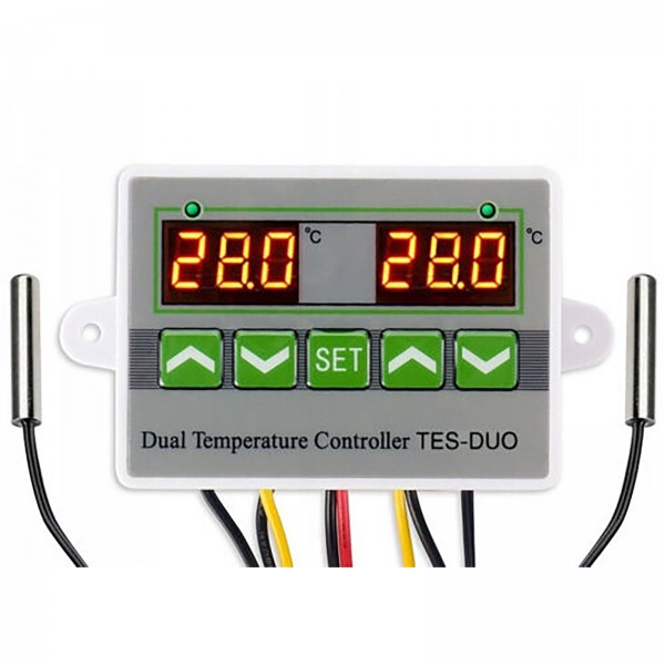 Temperaturregler digital LCD Dual zwei Relaisausgänge Thermostatregler Temperaturregelmodul 230V