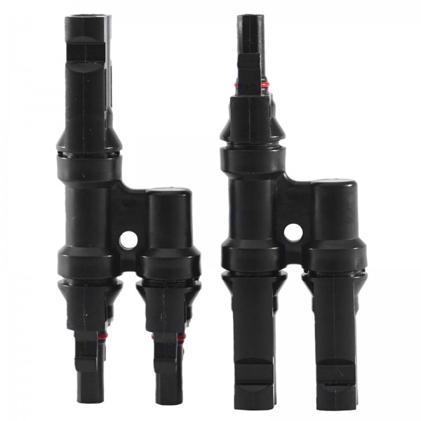 1 Paar Y-Stecker 2-fach Abzweigbuchse Abzweigverbinder Y-Abzweig Solarpanel Stecker MMF+FFM für MC4