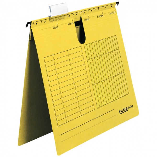 5 x FALKEN Hängehefter DIN A4 UniReg Gelb kaufmännische Heftung