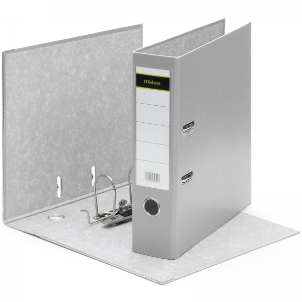 480 x Ordner A4 8 cm PP Kunststoff Grau Aktenordner Briefordner Breit 80 mm